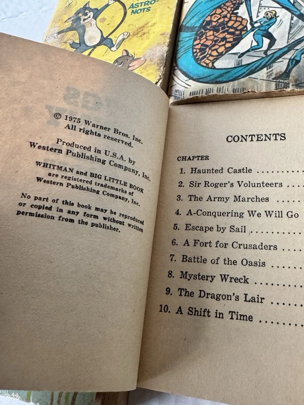 Vintage Whitman Big Little Books Lot 4 Fantastic Four Popeye Bugs Bunny Tom